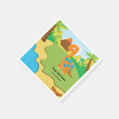 Serviette En Papier Dinosaure adorable (Coin)
