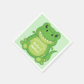 Serviette En Papier Dinosaure Baby shower T-Rex (Coin)