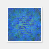 Serviette En Papier Dinosaure bleu caché (Devant)