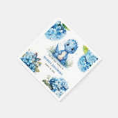 Serviette En Papier Dinosaure Bleu mignon avec Baby shower garçon Flor (Coin)