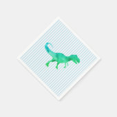 Serviette En Papier Dinosaure Bleu Silhouette Trex (Coin)