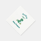 Serviette En Papier Dinosaure Editable Baby Boy Shoy Hatching Bientôt (Coin)