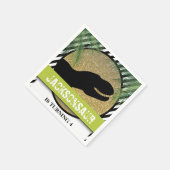 Serviette En Papier Dinosaure fête d'anniversaire rayé (Coin)