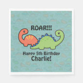 Serviette En Papier Dinosaure Fun (Devant)