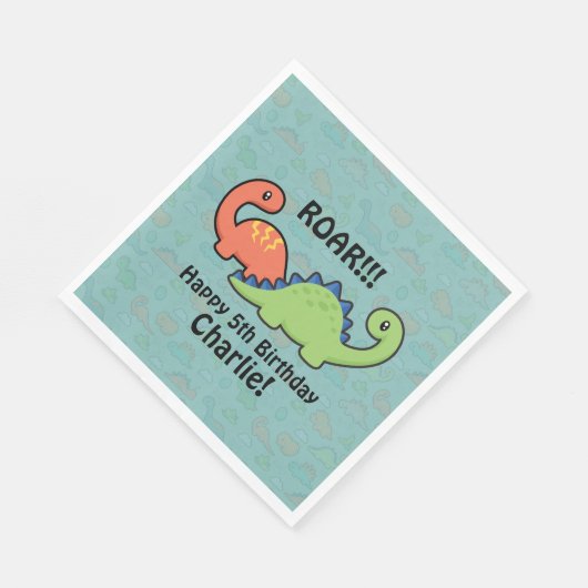 Serviette En Papier Dinosaure Fun (Coin)