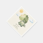 Serviette En Papier Dinosaure Hatching Bientôt Baby shower (Coin)