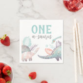 Serviette En Papier Dinosaure One-A-Saurus Premier bébé (En situation)