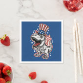 Serviette En Papier Dinosaure patriotique américain (En situation)