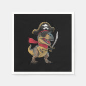 Serviette En Papier Dinosaure Pirate T-Rex Drôle Costume Halloween (Devant)