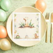 Serviette En Papier Dinosaure premier anniversaire Napkins One-a-Sauru
