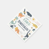 Serviette En Papier Dinosaure Premier anniversaire Stomp Chomp Roar (Coin)