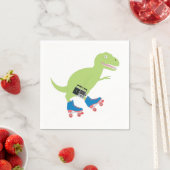 Serviette En Papier Dinosaure Roller Skating Radio (En situation)