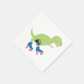 Serviette En Papier Dinosaure Roller Skating Radio (Coin)