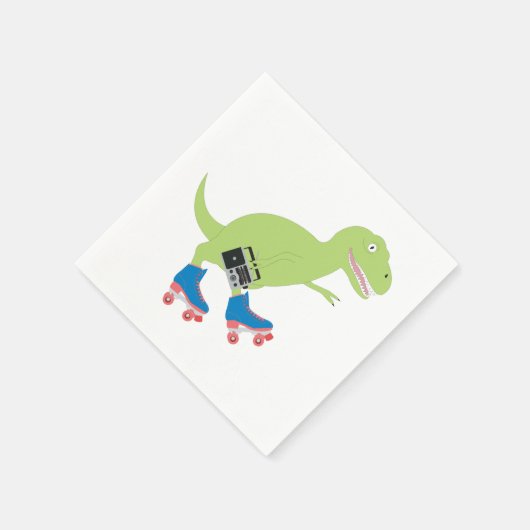 Serviette En Papier Dinosaure Roller Skating Radio (Coin)