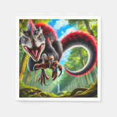 Serviette En Papier Dinosaure rouge (Devant)