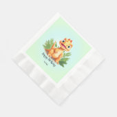 Serviette En Papier Dinosaure sauvage zoo de la jungle Anniversaire ga (Coin)