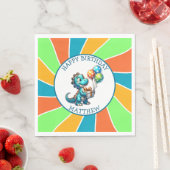 Serviette En Papier Dinosaure thème fête d'anniversaire de l'enfant Pe (En situation)