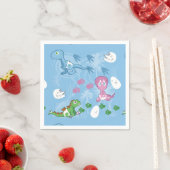 Serviette En Papier Dinosaures (En situation)