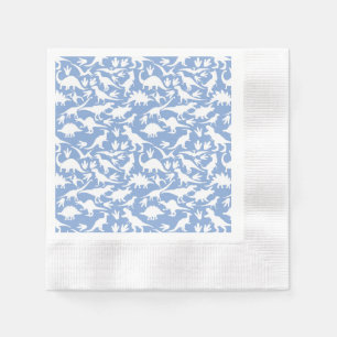 Serviette En Papier Dinosaures motif 01 w. BG LBlue
