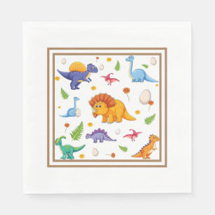 Serviette En Papier Dinosaures pour enfants 