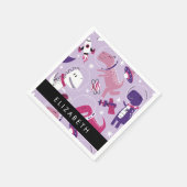 Serviette En Papier Dinosaures Spatiaux, Dinosaures Mignons, Étoiles, (Coin)