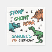 Serviette En Papier Dinosaures Stomp Chomp Roar Anniversaire fête, n'i (Devant)