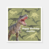 Serviette En Papier Dinosaures T Rex Motif (Devant)