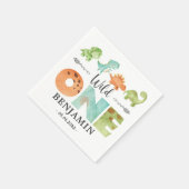 Serviette En Papier Dinosaures Wild Un 1er Anniversaire jurassique (Coin)