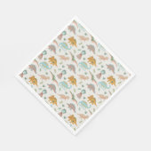 Serviette En Papier Dinosaurs Kids Hand Drawn Boho Dinosaur Pattern (Coin)