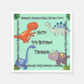 Serviette En Papier Dinosaurs Rock fête d'anniversaire (Devant)