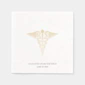 Serviette En Papier Diplôme 2025 Infirmière Pinning Party Papier (Devant)