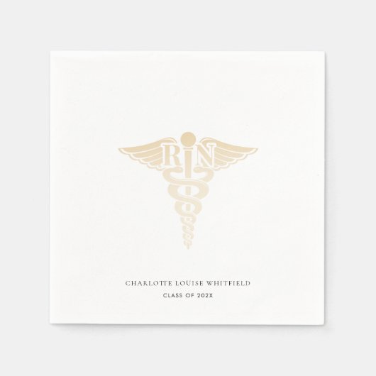 Serviette En Papier Diplôme 2025 Infirmière Pinning Party Papier (Devant)