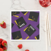 Serviette En Papier Diplôme 2026 Violet (En situation)