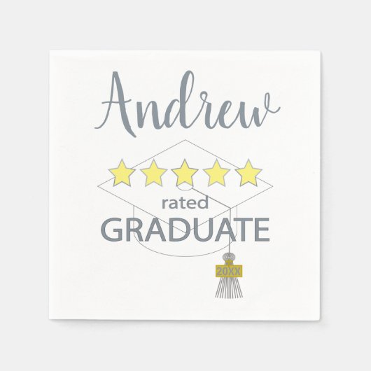 Serviette En Papier Diplômé 5 étoiles (Devant)