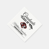 Serviette En Papier DIPLÔME À L'École Blanche Moderne | ajouter LOGO (Coin)