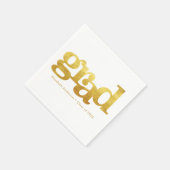 Serviette En Papier Diplôme blanc audacieux typographie or moderne chi (Coin)