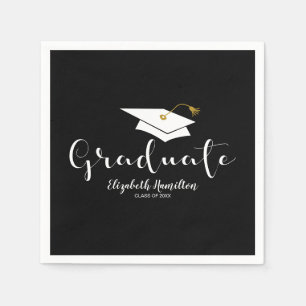 Serviette En Papier Diplômé Calligraphie Mignonne Casquette de Remise