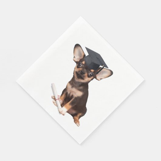 Serviette En Papier Diplôme Chihuahua (Coin)