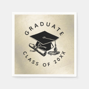 Serviette En Papier Diplôme de Casquette de 2e année d'études supérieu