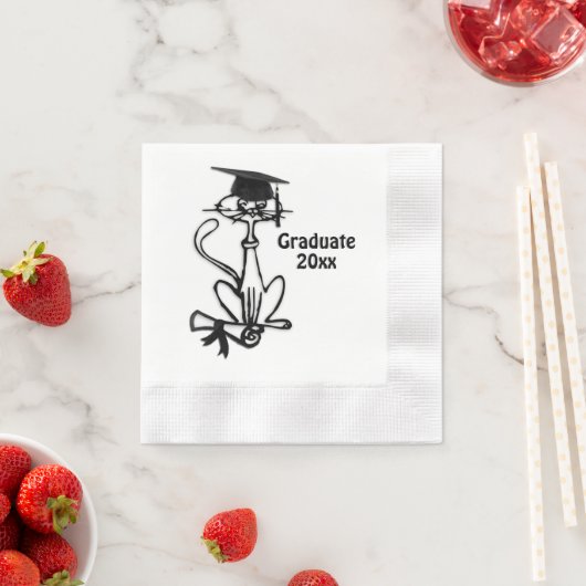 Serviette En Papier Diplôme de chat cool (En situation)