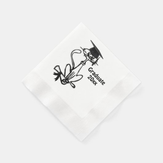 Serviette En Papier Diplôme de chat cool (Coin)