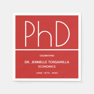 Serviette En Papier Diplôme de doctorat Partie de graduation