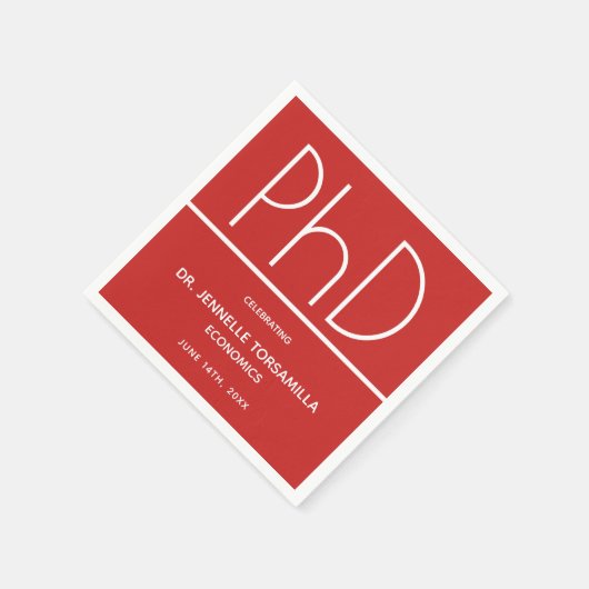 Serviette En Papier Diplôme de doctorat Partie de graduation (Coin)