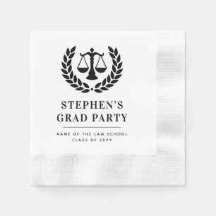 Serviette En Papier Diplôme de droit moderne personnalisé