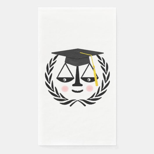 Serviette En Papier Diplômé de faculté de droit créative (Devant)