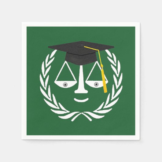 Serviette En Papier Diplômé de faculté de droit créative (Devant)