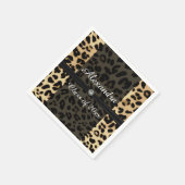Serviette En Papier Diplôme de fille de bijoux Leopard noir personnali (Coin)