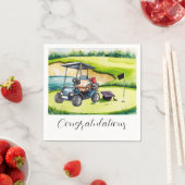 Serviette En Papier Diplôme de golf sur le thème du golfeur sur le gre (En situation)