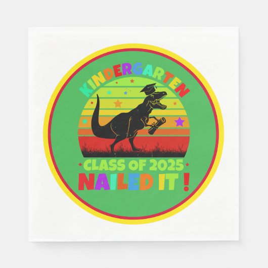 Serviette En Papier Diplôme de la maternelle Classe 2025 (Devant)