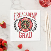 Serviette En Papier Diplôme de l'École de pompiers (En situation)